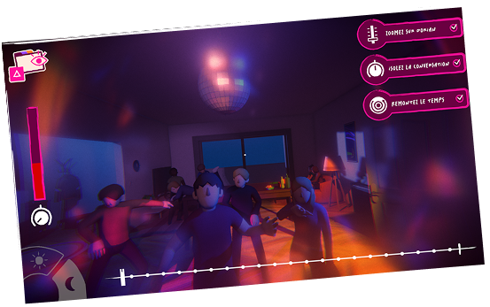 Interface de jeu avec souvenirs